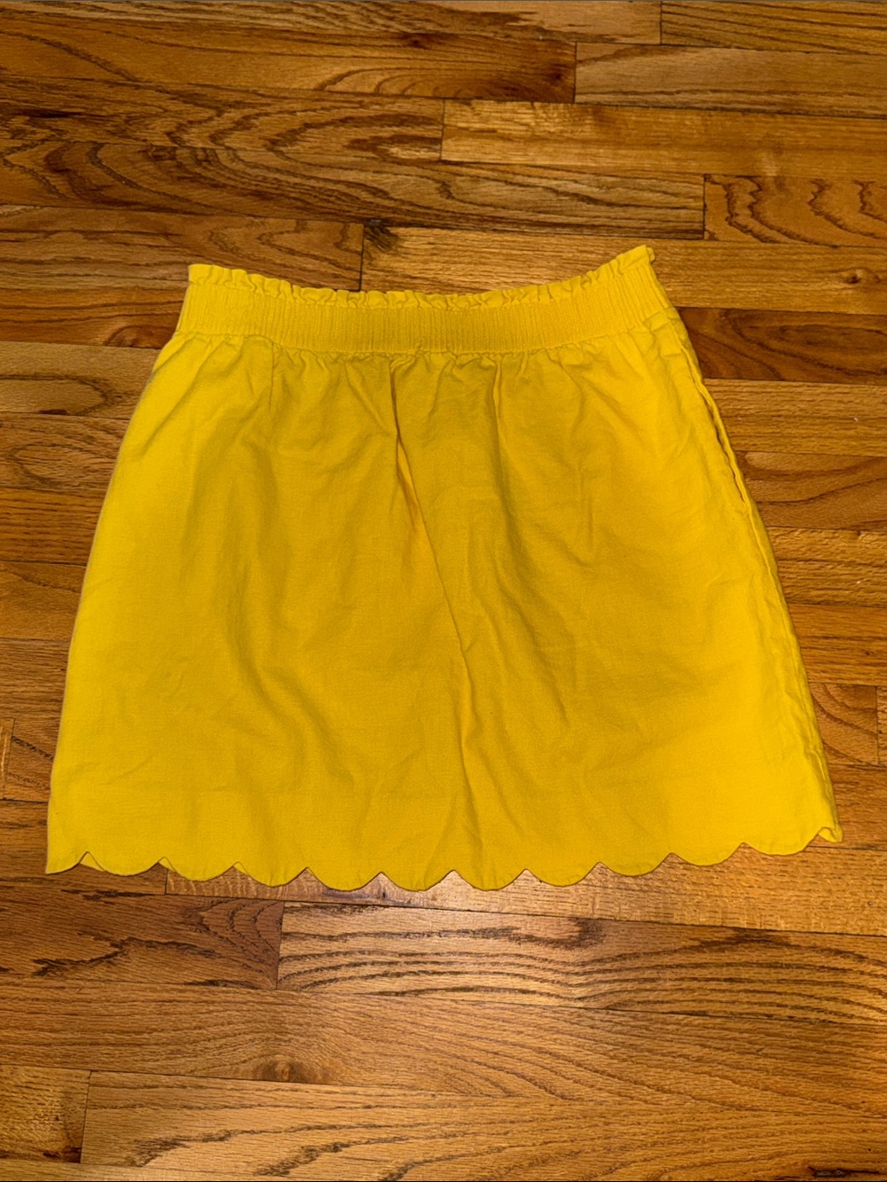 J. Crew Yellow Scalloped Hem Women's Skirt size 8 - Picture 5 of 6
